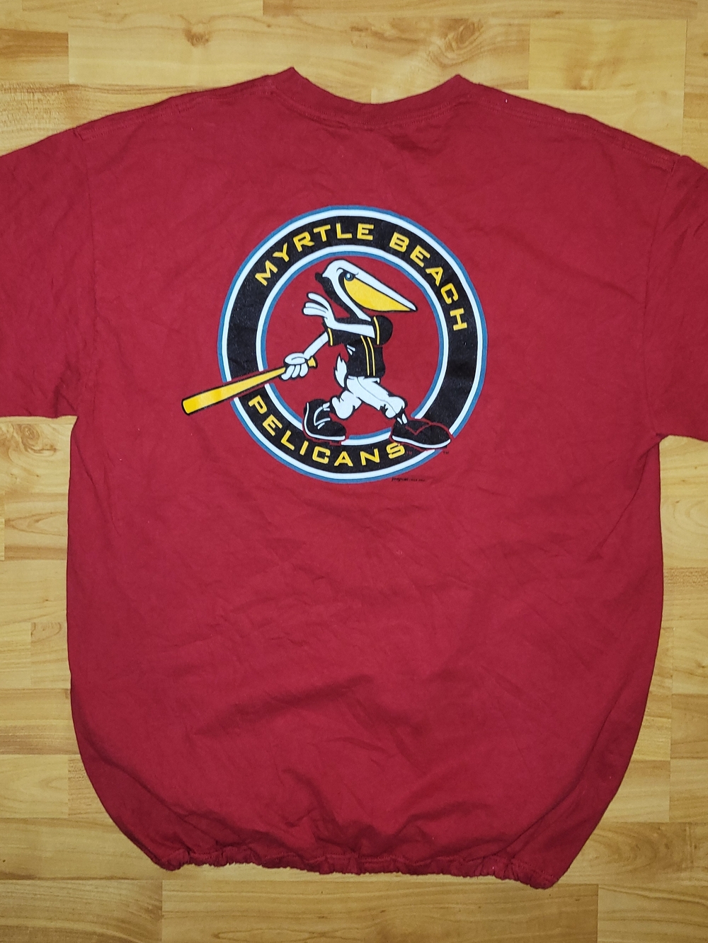 Vintage Y2K Jansport Myrtle Beach Pelicans Baseball Red T-shirt Elastic Waist XL